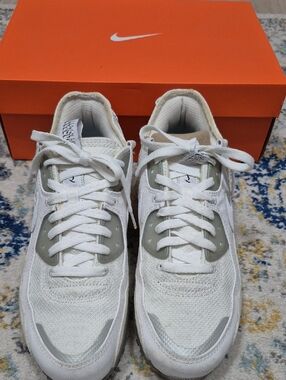 Nike White and Light Gray Men’s Running Sneakers